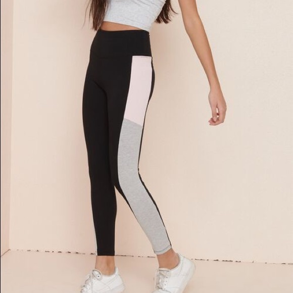 Garage Colour Block High Rise Leggings - Picture 1 of 2